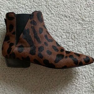 Ann Taylor Animal Print Haircalf Boots Size 7.5